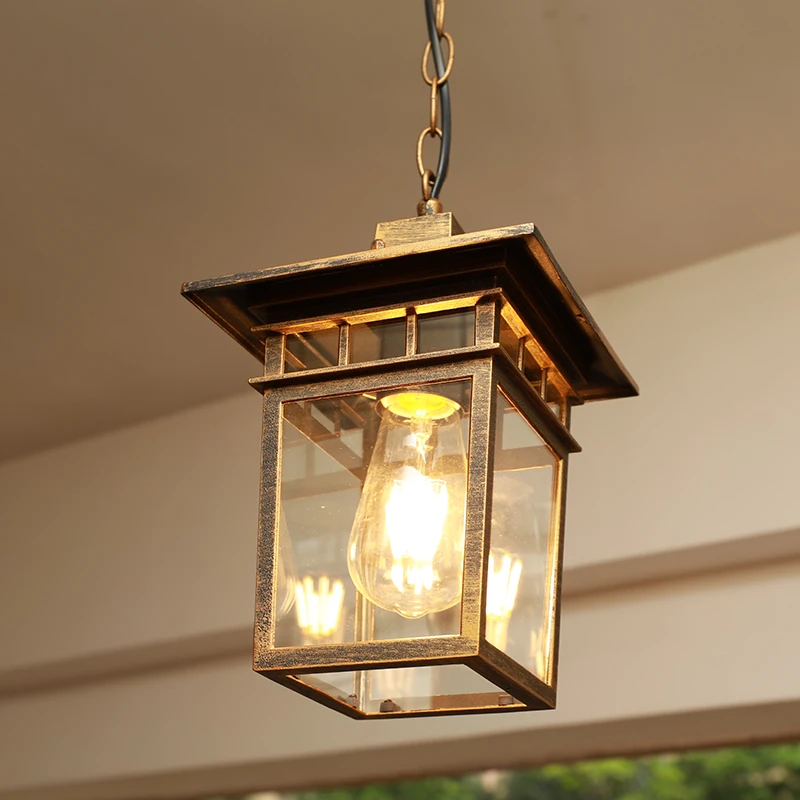 
Home Modern Indoor Outdoor Lantern Decorated Hanging Kitchen Hall Hotel Lampara LED Pendant Light 