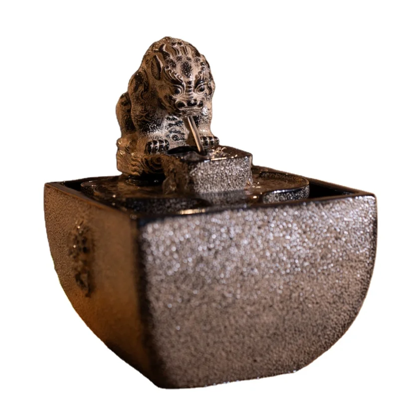 Chinese style water ornaments Lucky Feng Shui Home Office Courtyard Desk Decoration Flowing Water Atomizer