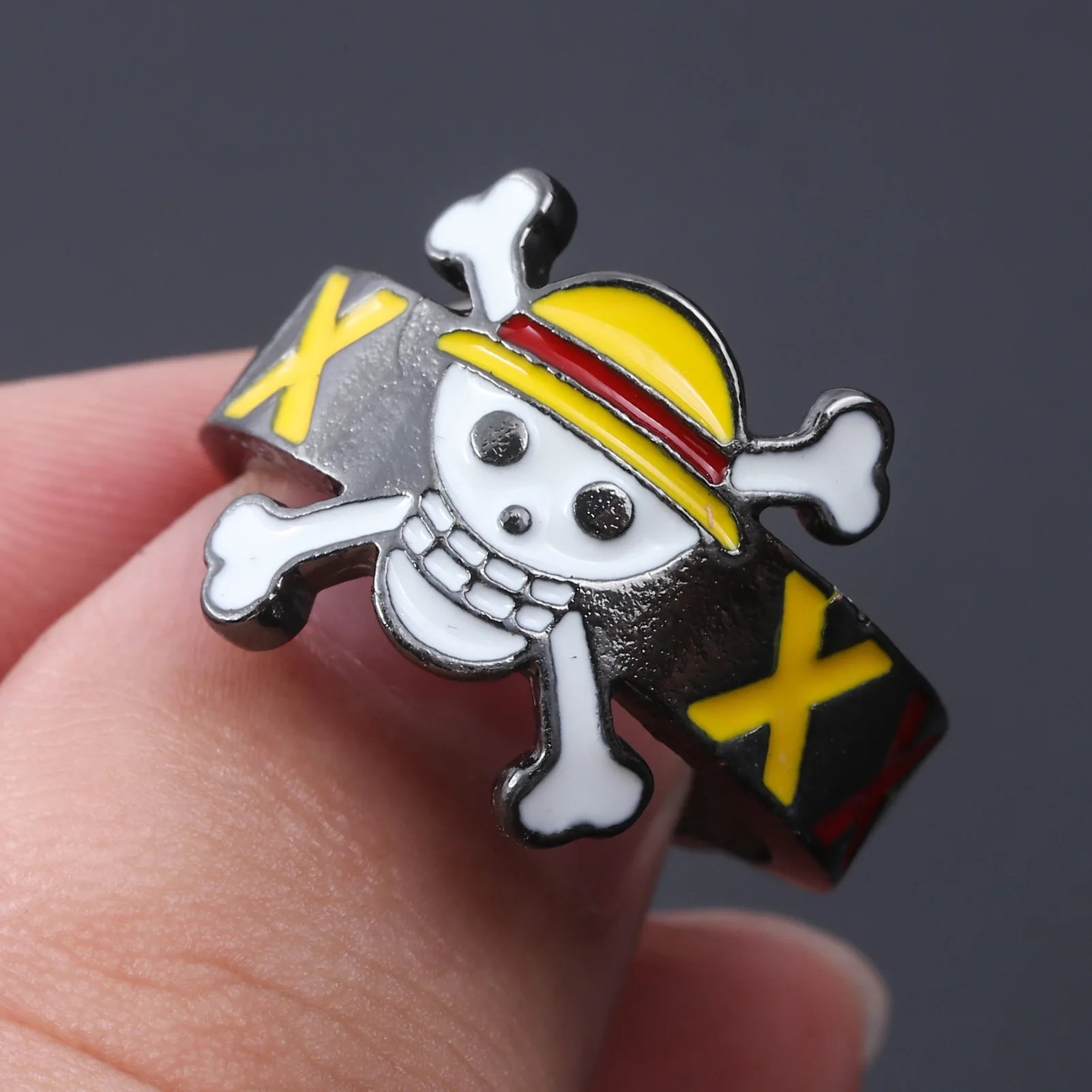 Anime Cosplay Ring Straw Hat Luffy Zoro Sanji Nami Chopper One Pieces Metal Ring