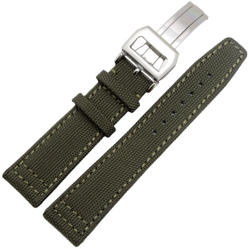 Canvas Head Nylon Strap Watch Band for IWC Watch Strap Wristband Accessory Genuine Cowhide Leather Vintage Fashion Guangdong