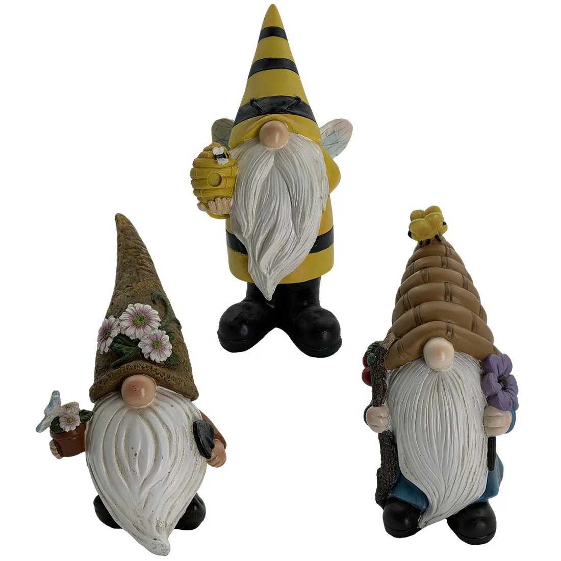 
DIY Garden Home Decor Dwarf Polyresin Hand Paint Cute 3D Mini Bee Old Man Drunk Gnome Statue Resin Crafts Christmas Gifts 