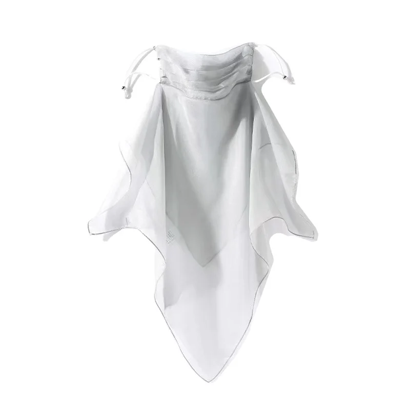 
 Шелковая Солнцезащитная шелковая маска для лица с защитой от УФ-лучей  