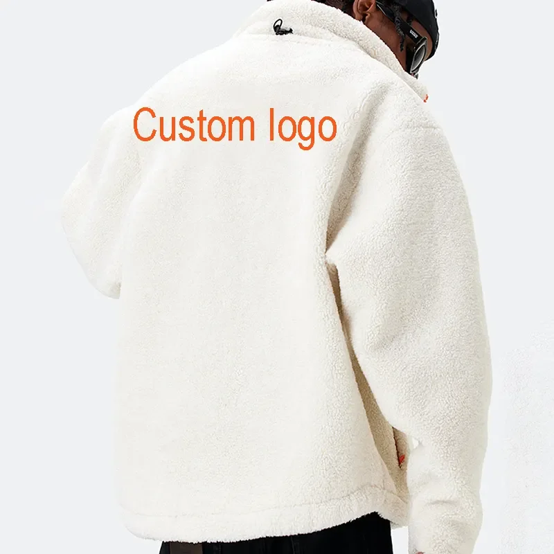 Fashion Custom Color Winter Outdoor Fleece Coat Sherpa Jacket Full Zipper Up Sherpa Fleece Jacket for Men