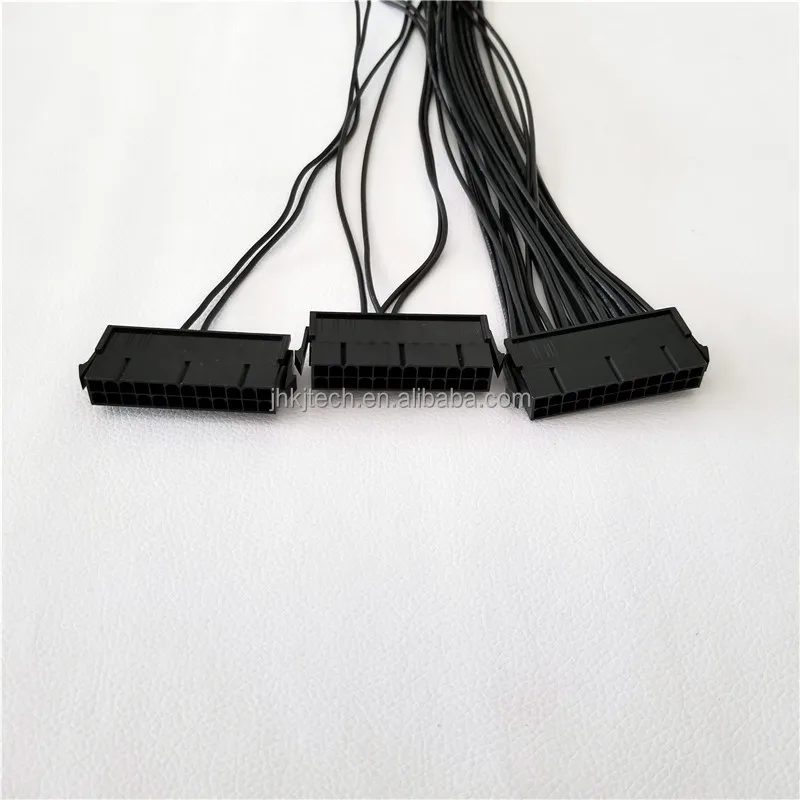  Блок питания ATX 24Pin Quad 4 порта 24 булавки PSU блок стартер материнская плата адаптера кабеля 18AWG провод для BTC Майнер машина буровой установки (20