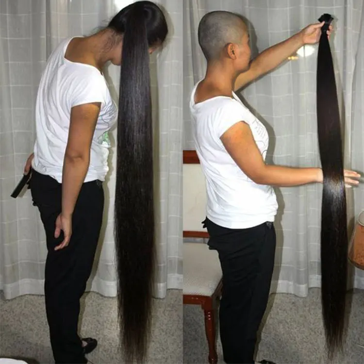 One Single Donor Pure Raw Indian Hair, Raw Virgin Indian Human Hair Directly From India, Cuticle Aligned Temple Hair From India