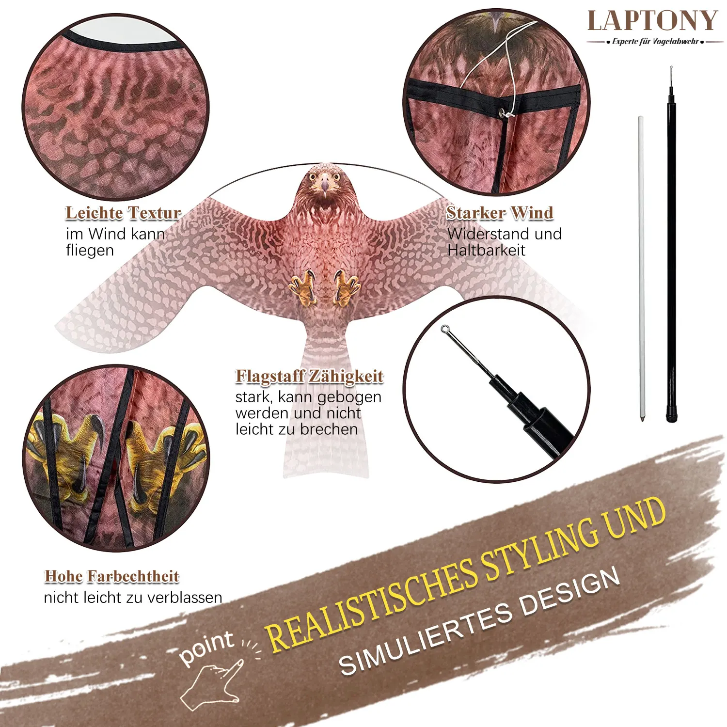 Qiao Liang Scary bird Animal shape Eagle Flight Scarer Chinese kite bird repellent kite birds repellent for farm