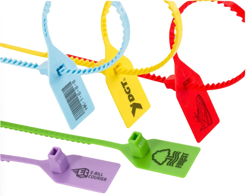 350mm 13.78inch Secured Label Seal Plastic Pull-Through Plastic Strip Seal Lock Plastic Security Seal Lock