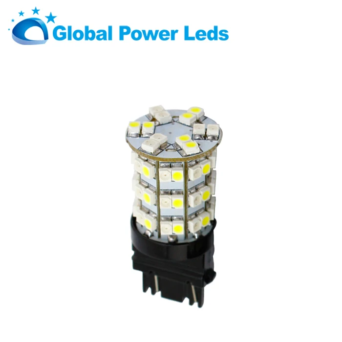 
China wholesale price 3157 P27 60smd high brightness dual color auto led tail light brake light bulbs led 12V 
