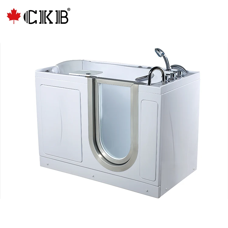 CKB OEM ODM Portable Stainless Steel Glass Door Shower Combo Freestanding Acrylic Walk In Bathtub