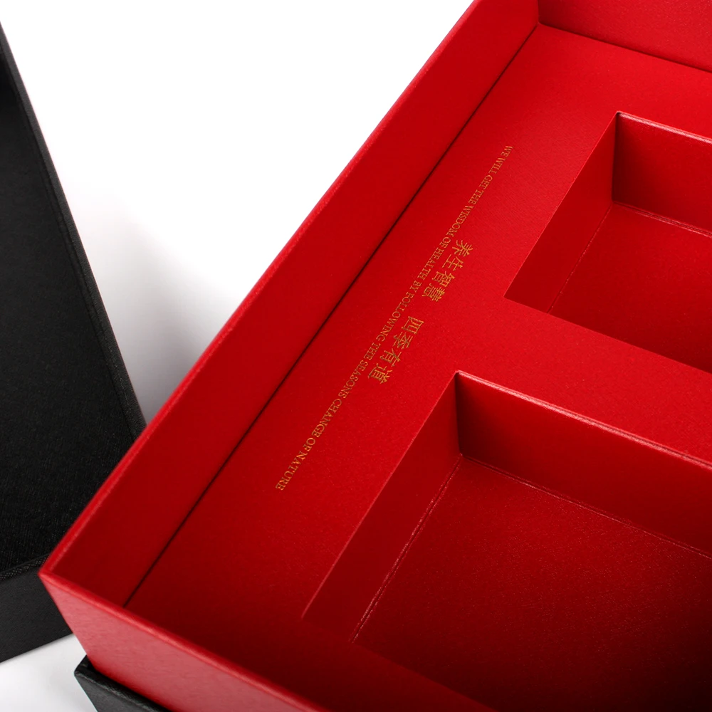 Black Color Rigid Hard Paper Gift Box Luxury Printing Raphe Box