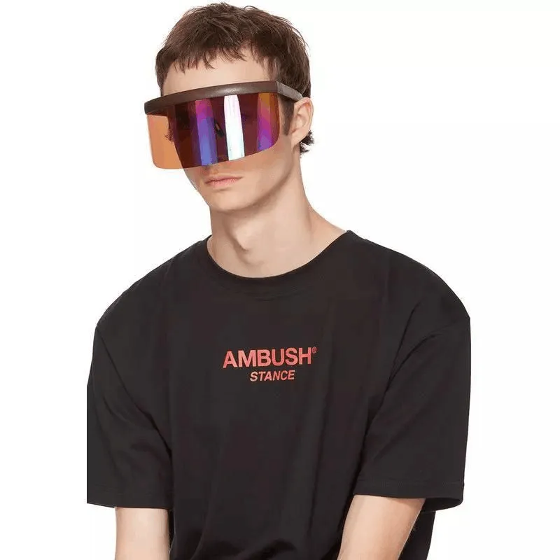 
OEM custom Oversized frame star peeping proof hat glasses cycling sun protection motorcycle mask sunglasses 
