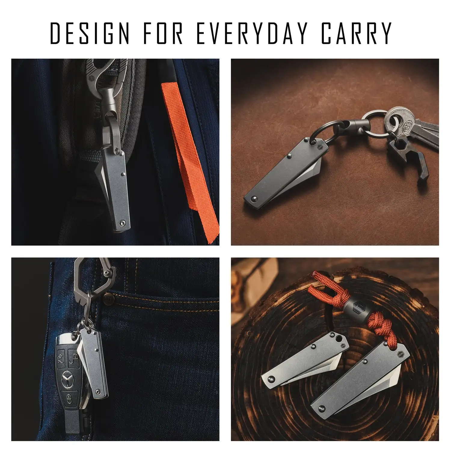 Outdoor Breaker Rope Cutter Camping Hunting Survival Activities Folding Pocket Knife S(4szies)