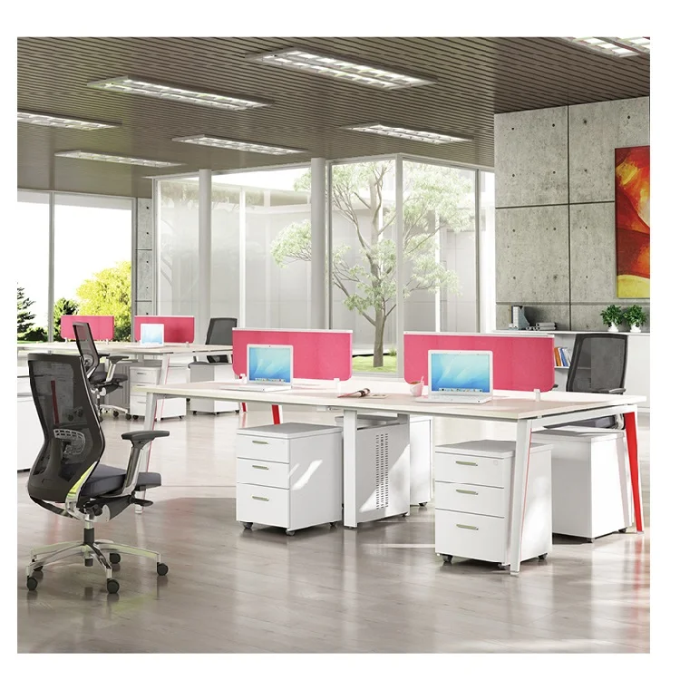 Modern Design Office Furniture modular cubicle Workstation 2,4, 6 Seater Office Workstation Desk