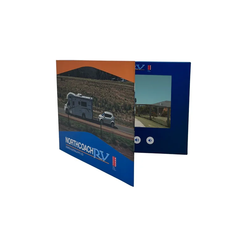 Personalization logo custom-made 2.4 5 7 inch lcd interactive flexible video greeting card digital brochures