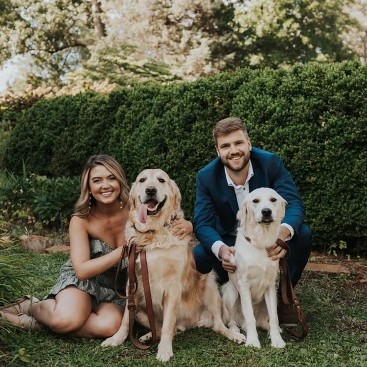 Luxury Braided Leather Dog Leash  Custom Name Outdoor Genuine Leather Leash for Big Dog