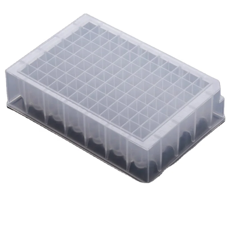 1.6ml Low absorption and low residue 96 square deep well plate with U/V shape bottom