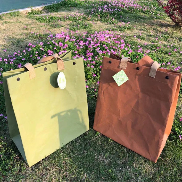 Оптовая продажа Крытый/Открытый крафт-моющийся тканевый бумажный мешок для хранения растений/цветов