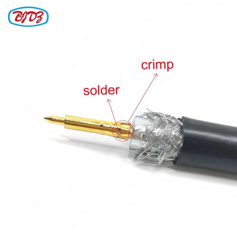 RF Connector N LMR300 5D-FB RF-5 RG6 Male Connector Type Connect Crimp Straight N Type RF Connector