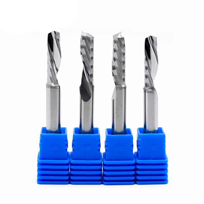 CNC Tools High Quality Uncoated 4mm hss Single Flute End Mills for aluminum cutting