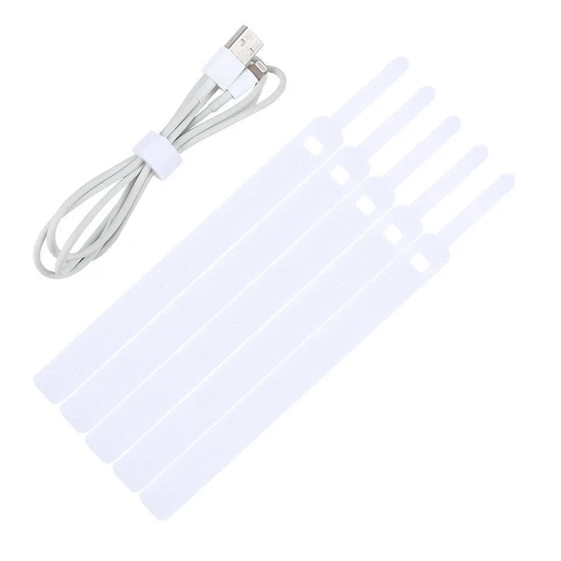 Colorful Fastening wraps tape double side adjustable self locking back to back hook and loop cable tie strip