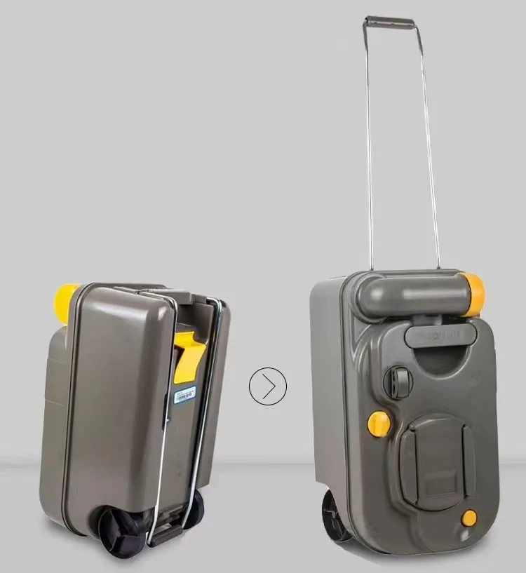 RV Electric Flush Toilet Smart Cassette Water Closet with Rotatable Seat for Easy Cleaning in Motor homes Camper Boats & Yachts