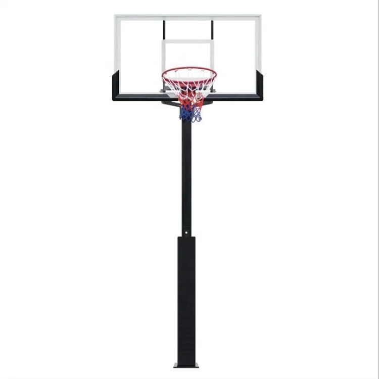 China Factory Produced In-ground Hand Lift Basketball Hoop Height Adjustable Basketball Stand
