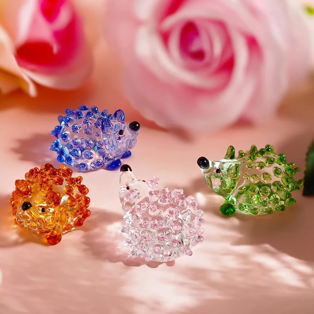 Mini Murano Glass Animal Hedgehog Figurine