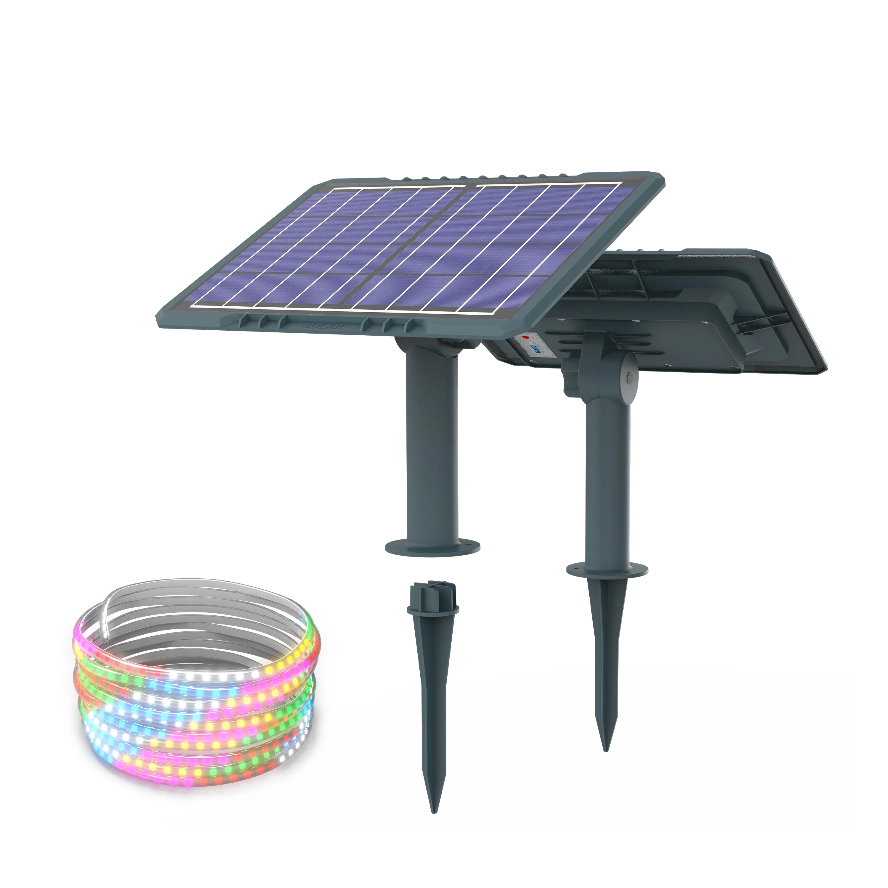 Etenda LED solar strip light 5 meters 10 meters 20 meters warm light and RGB light with remote control for garden