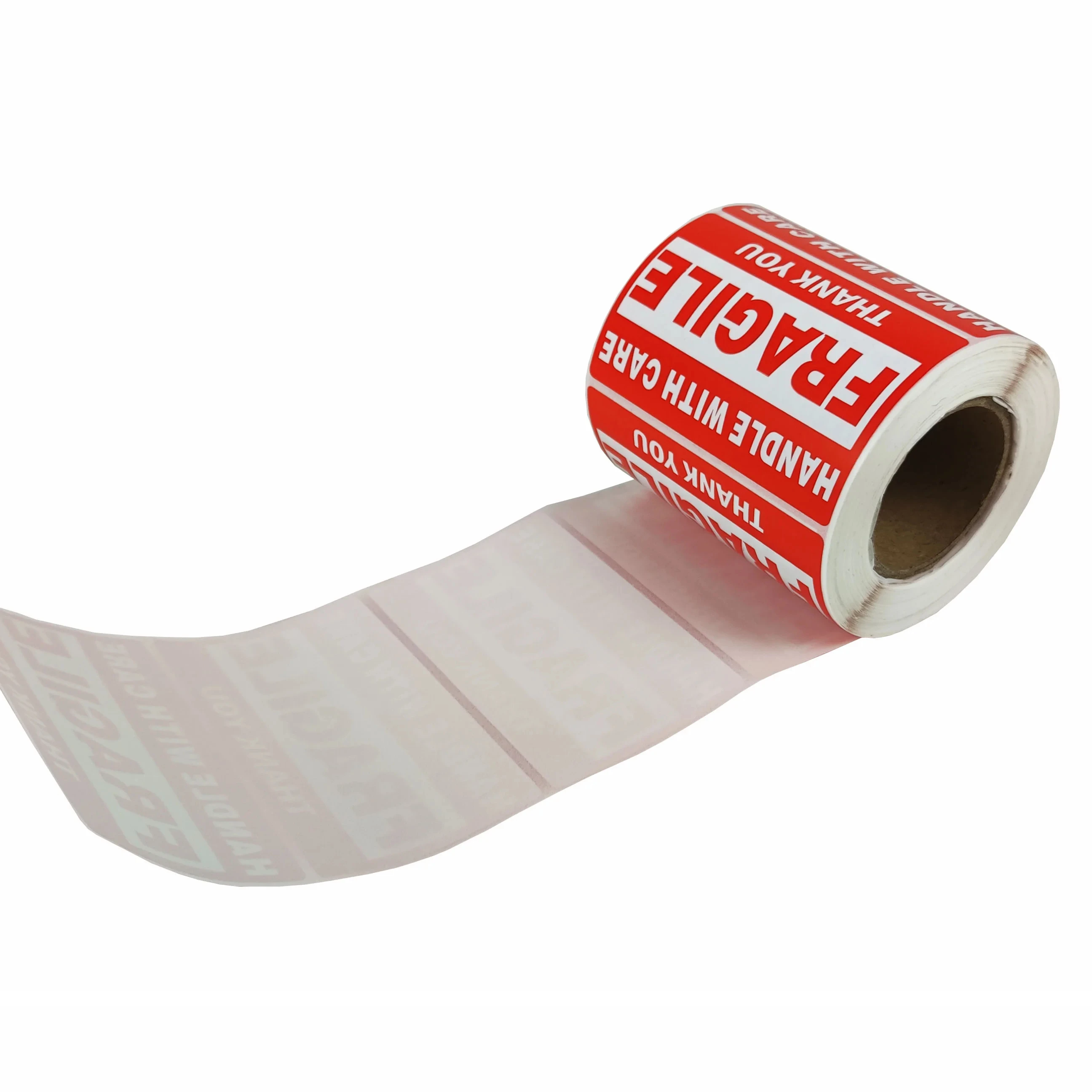 Custom Adhesive Sticker  Paper Warning Label Roll  Shipping Fragile Label Sticker
