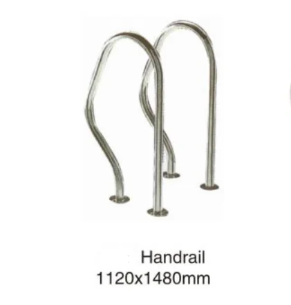 swimming pool strinless steel handrails, swimming pool ladder