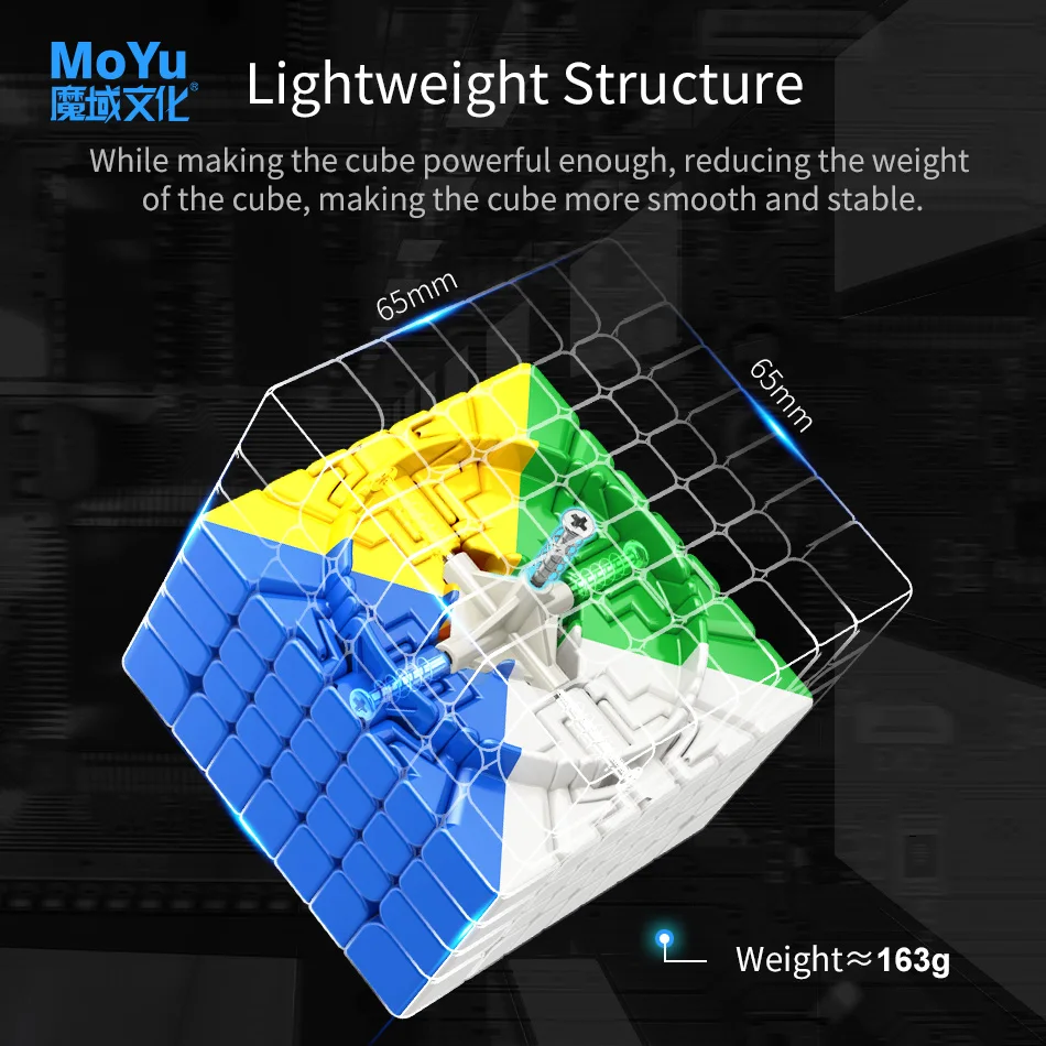 Moyu AoFu WRM 7x7 Магнитный магический куб-головоломка мини-куб для детей игрушка снятия стресса обучающий подарок в коробке ПК