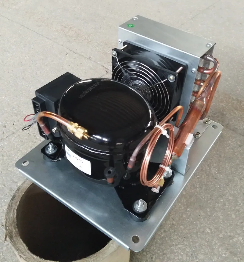  DC 12 V/24V с воздушным охлаждением небольшой мини компрессорно-конденсаторный