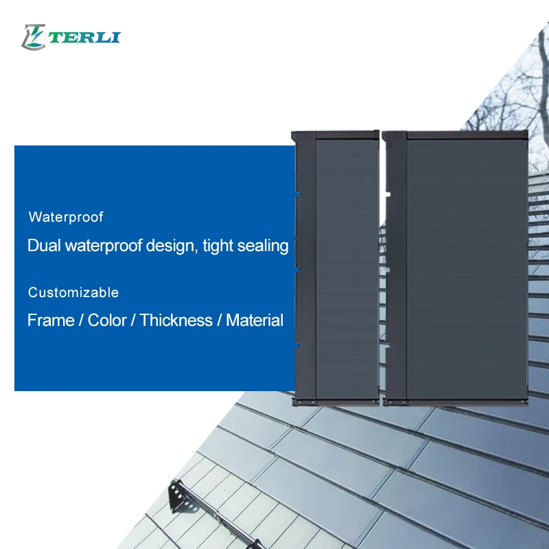 High Quality BIPV Solar Glass Roof Tile Thin Film Solar Glass Panel