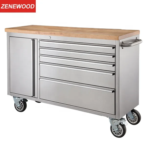 48 inch Tool Cabinet Stainless Steel Tool Drawer Cabinets Metal Tool Trolley