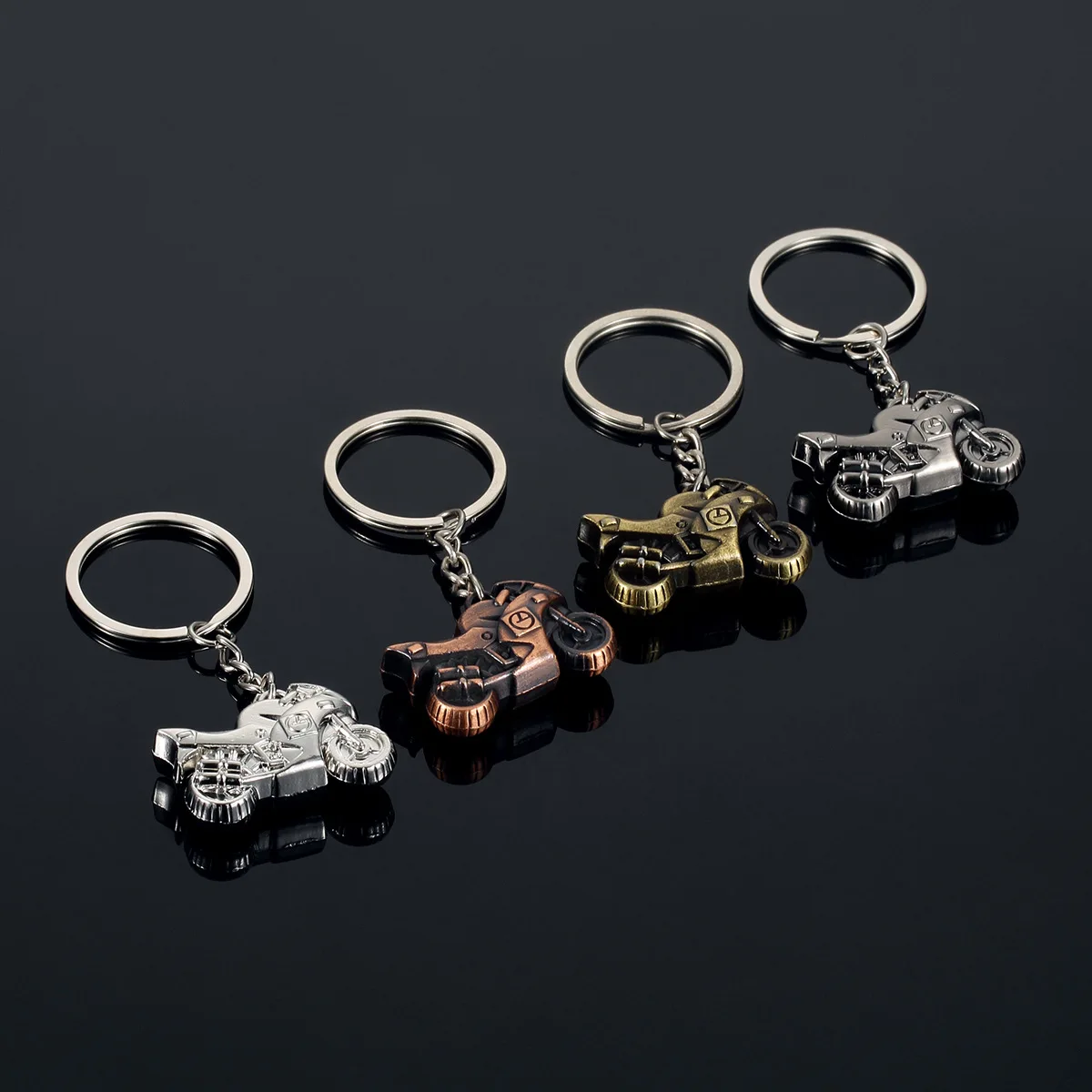 Wholesale Creative Personality Stereoscopic Simulation Heavy Motorcycle Metal Key Chains Zinc Alloy Motorcycle Key Chain