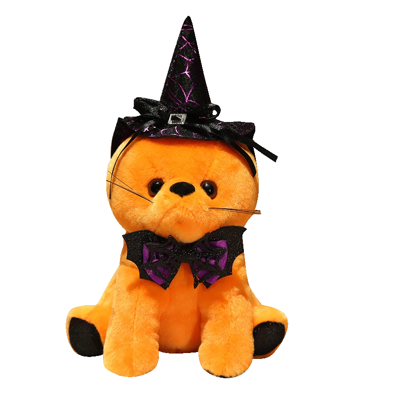 Halloween Ghost Black cat party decoration doll Ghost Festival children cross border plush doll props Kitty doll