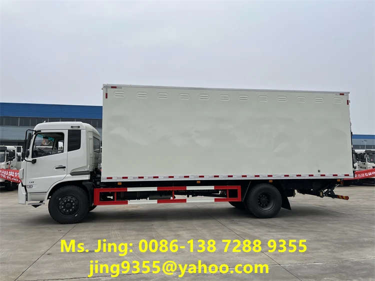 DONGFENG KR 6 Wheels 10T 12T 15T Dry Cargo Box Truck Van For Sale in Cameroon