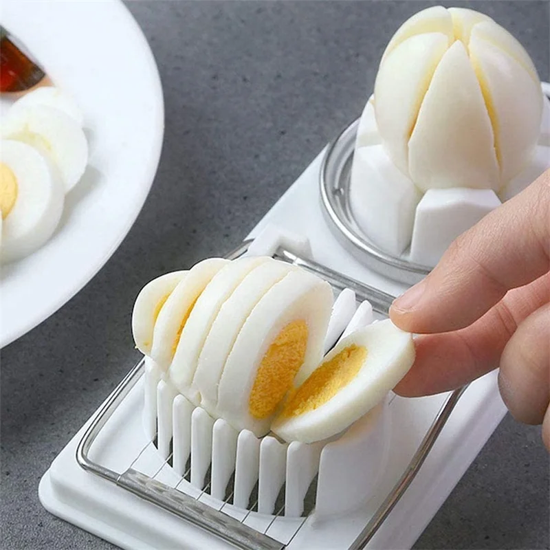 CANZO 3 в 1 Многофункциональные кухонные аксессуары для резки яиц пластиковая вареная ломтерезка с проволокой из нержавеющей стали