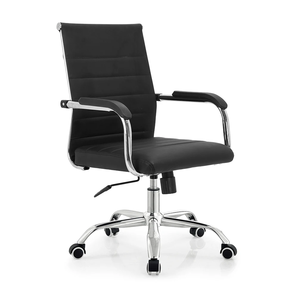 Wholesale Customizable Modern Style Black Leather Executive Office Chairs Swivel