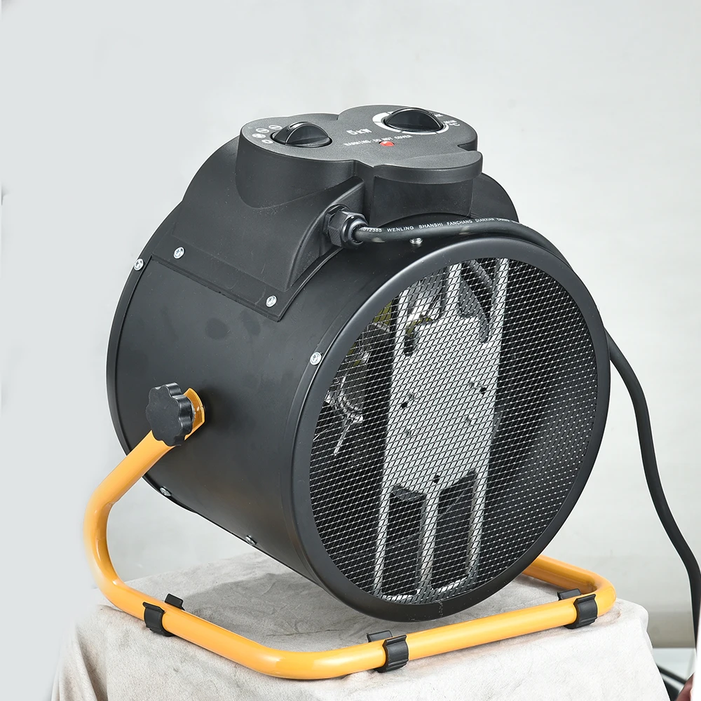 Industrial 2.5KW 5KW Fan Heater Round Heater Room Portable Heaters with Handle