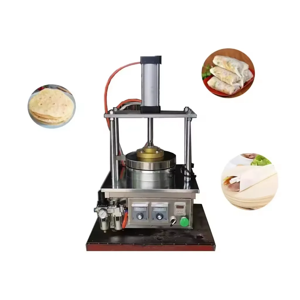 Electric Pita Bread Cake Crepe Tortilla Making Machine Mexican Thin Pancake Press Machine