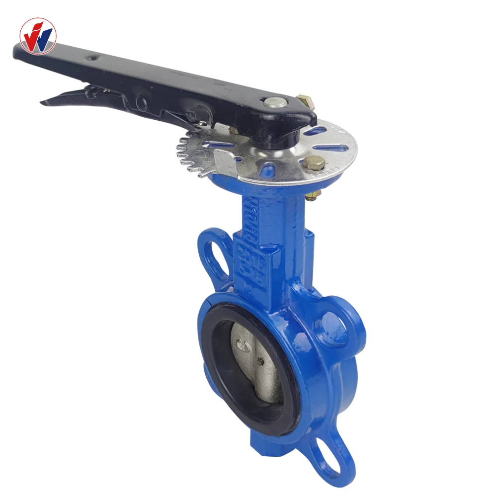 Cast Iron Body 304 Disc  Rubber Seal Water Stop Quarter Turn Valve butterfly Valve Cast Valve