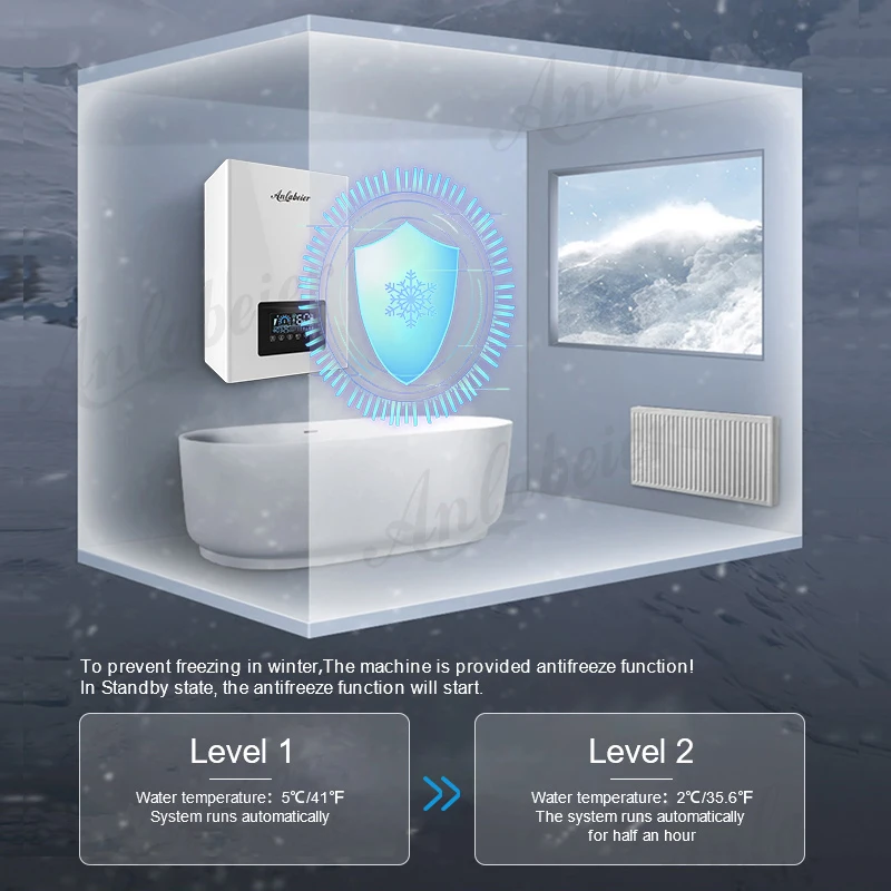 WIFI Remote Control LED Touch System Combi Boiler For Under Floor Central Heating And Hot Water