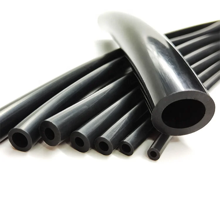 5mm*8mm black 60A anti-aging hollow extruded flexible food grade platinum silicon tube flex rubber hose pipe