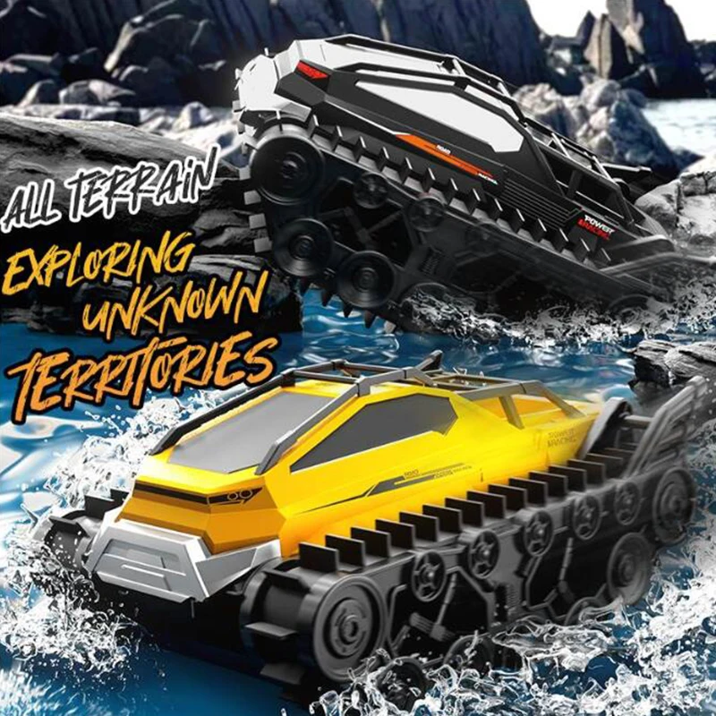 Amphibious RC Truck 2.4G Off road Waterproof Large Remote Control Car for Boys, All Terrain RC Car kids toys