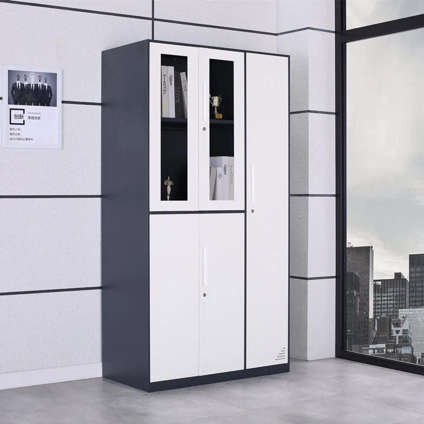 Factory Wholesale steel 5-door Filing Cabinet Office metal staff Changing Storage Cabinet  lockers wardrobe with lock