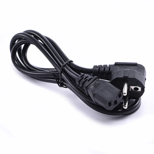 EU Monitor Power Cord Europe Schuko CEE7/7 Plug to IEC C13 Power Cord Suitable for use as a Europe PC Computer Power Cord