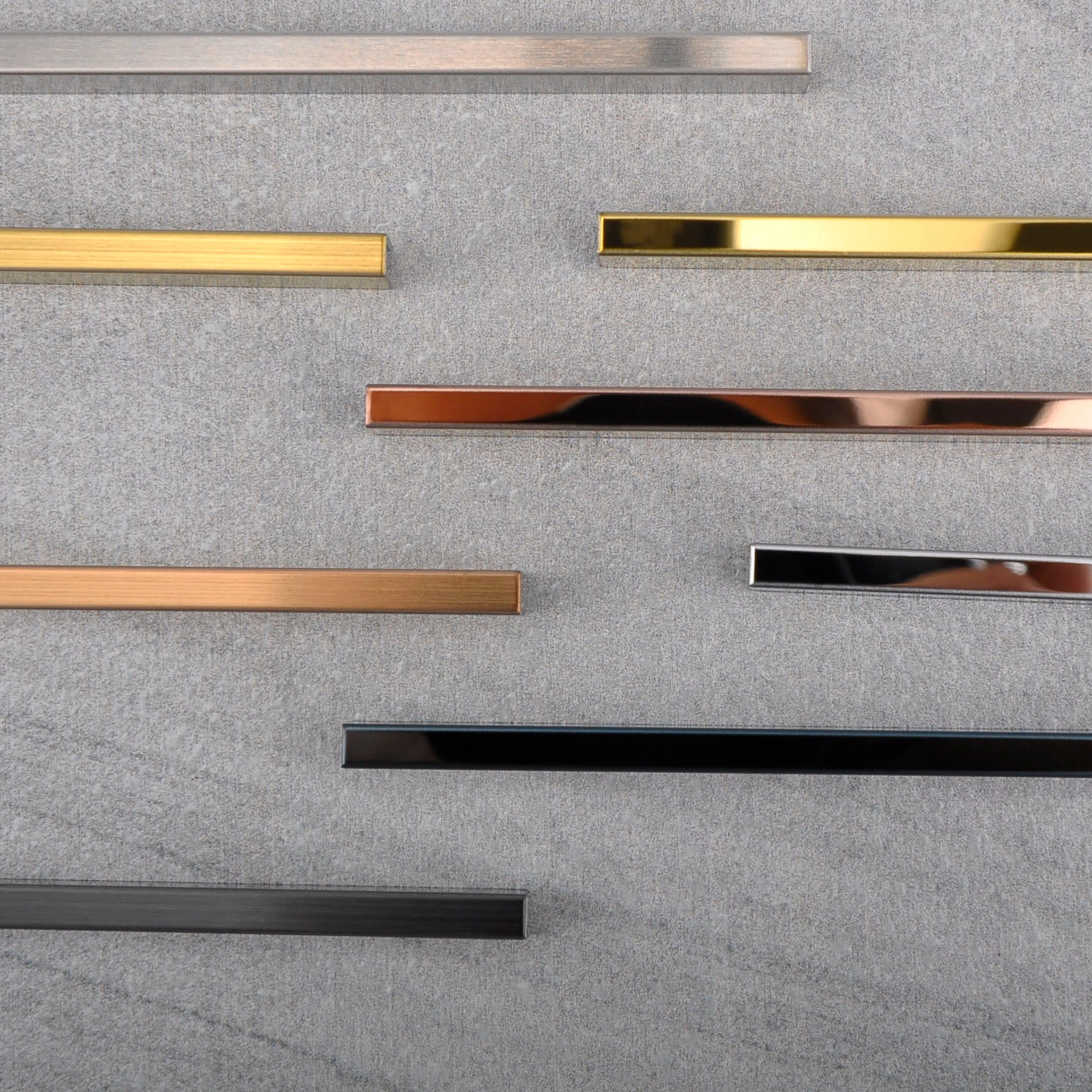 
FoShan Manufacturer JECA Stainless Steel Tile Trim Rose Gold U Profile Hot Sale 304 Grade Tile Accessories Free Sample 