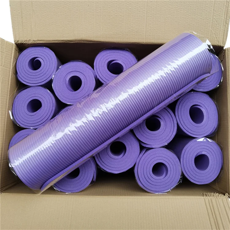 183*61cm 15mm eco-friendly customize brand anti slip 20mm nbr foam extra thick yoga mat with strap