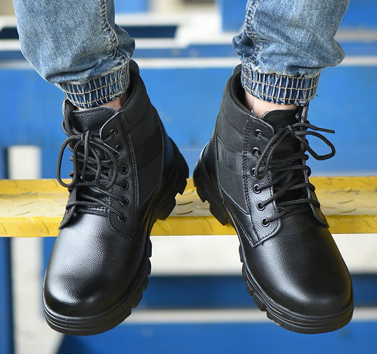 Hot Sale Autumn Winter Snow Steel Toe Boots For Men Cheap Industrial Safety Shoes